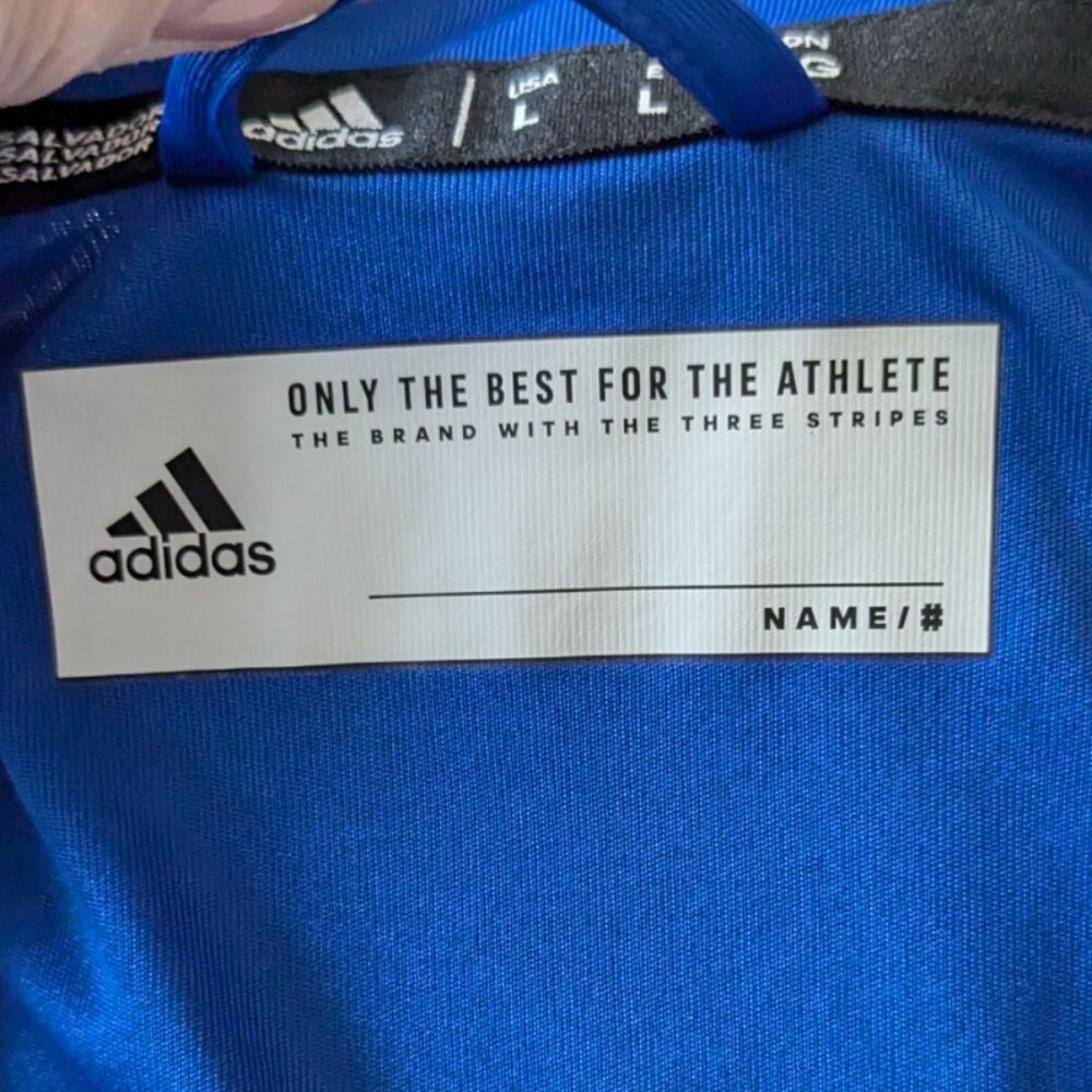 adidas  long sleeved 1/4 Zip knit shirt - Picture 6 of 9